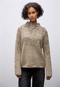 Federgarn Jacquard Pullover sanded beige