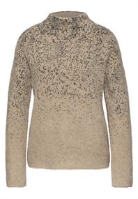 Federgarn Jacquard Pullover sanded beige