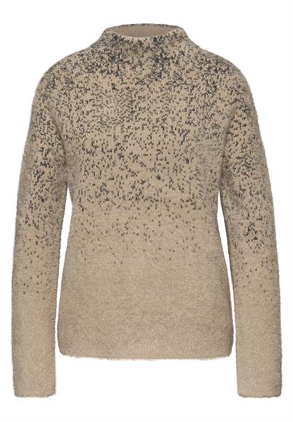 Federgarn Jacquard Pullover sanded beige