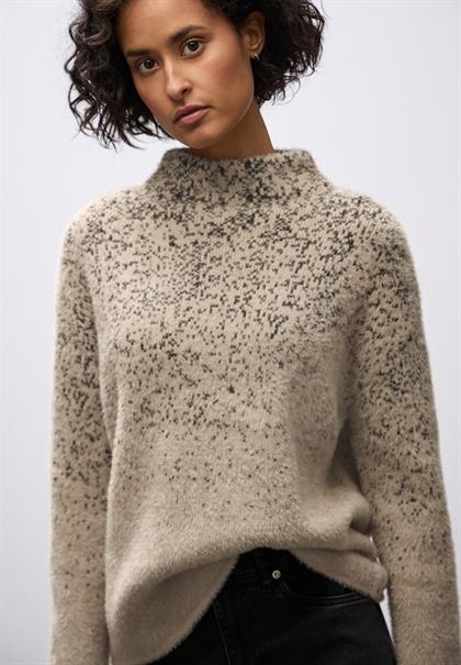 Federgarn Jacquard Pullover sanded beige