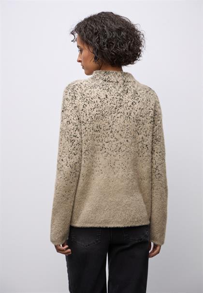 Federgarn Jacquard Pullover sanded beige