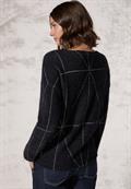 Federgarn Langarmshirt black