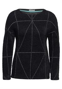 Federgarn Langarmshirt black