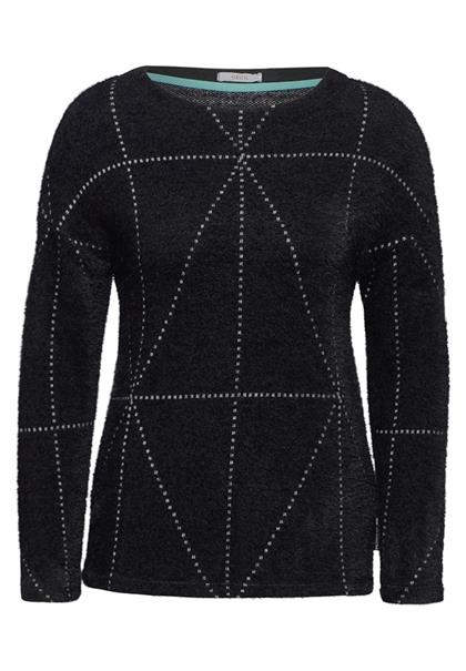 Federgarn Langarmshirt black