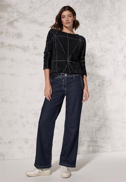 Federgarn Langarmshirt black