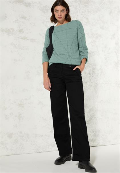 Federgarn Langarmshirt glaced salvia green