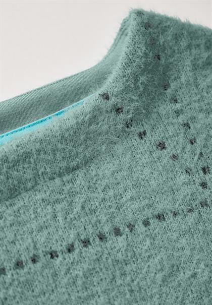 Federgarn Langarmshirt glaced salvia green
