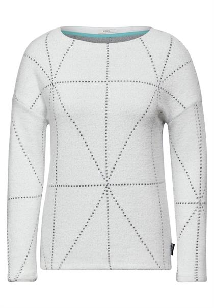 Federgarn Langarmshirt vanilla white