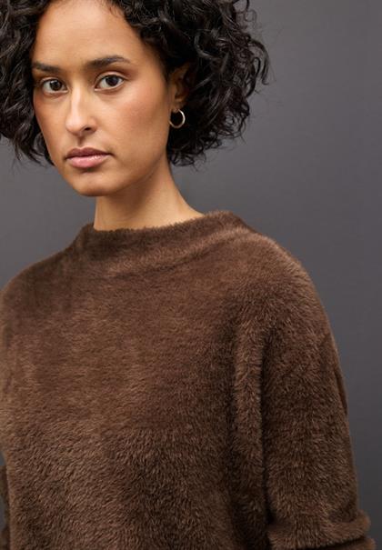 Federgarn Pullover hazelnut brown