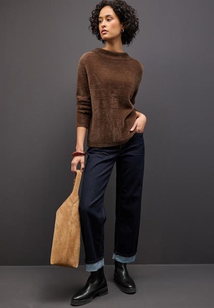 Federgarn Pullover hazelnut brown