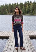 Federgarn Pullover mit Argyle-Muster truffle brown