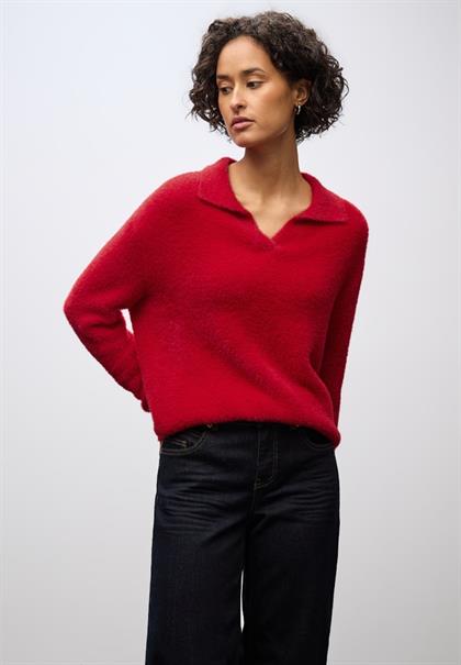 Federgarn Pullover racing red
