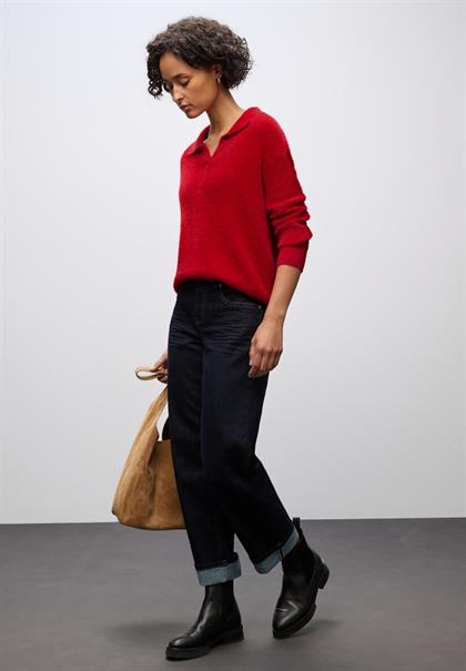 Federgarn Pullover racing red