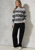 Federgarn-Pullover soft silver melange