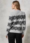 Federgarn-Pullover soft silver melange