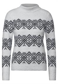 Federgarn-Pullover soft silver melange