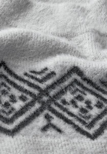 Federgarn-Pullover soft silver melange