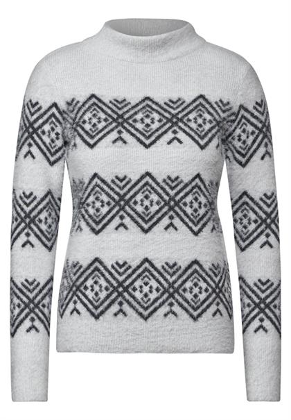 Federgarn-Pullover soft silver melange