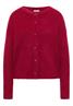 Federgarn Ripp-Strickjacke beaujolais red