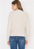 Federgarn Ripp-Strickjacke light greige