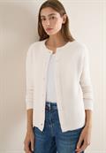 Federgarn Ripp-Strickjacke light greige