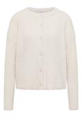 Federgarn Ripp-Strickjacke light greige
