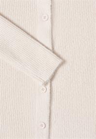 Federgarn Ripp-Strickjacke light greige