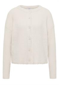 Federgarn Ripp-Strickjacke light greige