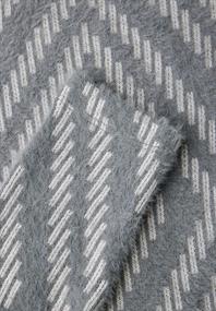 Federgarn Shirt mit Muster platinum grey mel.