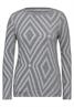 Federgarn Shirt mit Muster platinum grey mel.