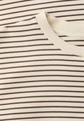 Fein gestreiftes Scuba T-Shirt mahogany brown