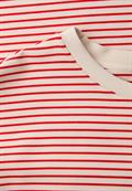 Fein gestreiftes Scuba T-Shirt torch red