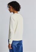 Feincord-Shirt mit Wording soft beige