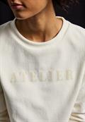 Feincord-Shirt mit Wording soft beige