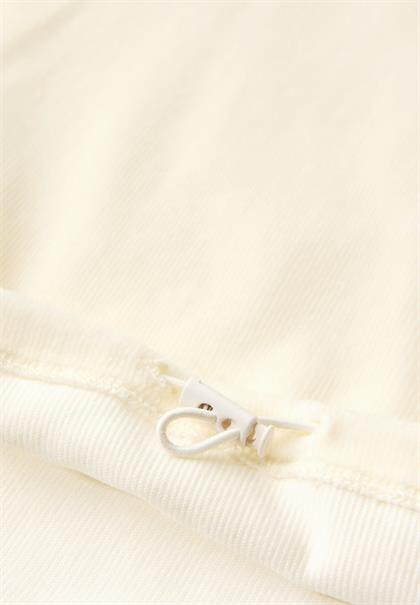 Feincord-Shirt mit Wording soft beige