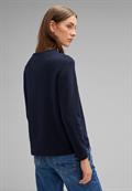 Feines Langarmshirt deep blue