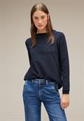 Feines Langarmshirt deep blue