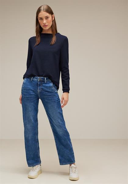 Feines Langarmshirt deep blue