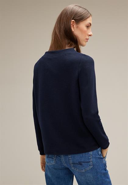 Feines Langarmshirt deep blue