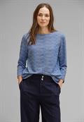 Feines Struktur Shirt fresh intense gentle blue