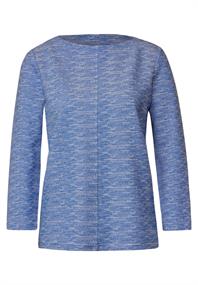 Street One Damen Longsleeve Feines Struktur Shirt fresh intense gentle blue  bequem online kaufen bei