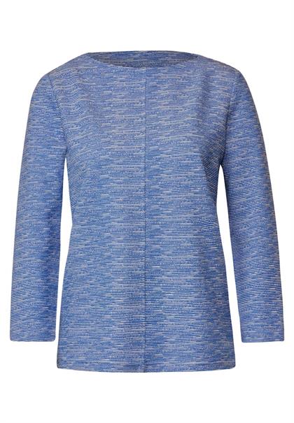Feines Struktur Shirt fresh intense gentle blue