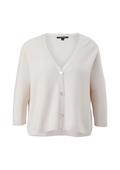 Feinstrick-Cardigan aus Viskosemix beige