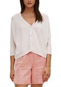 Feinstrick-Cardigan aus Viskosemix beige