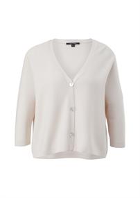 Feinstrick-Cardigan aus Viskosemix beige