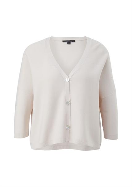 Feinstrick-Cardigan aus Viskosemix beige
