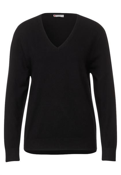 Feinstrick Pullover black