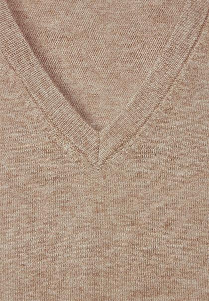 Feinstrick Pullover bleached sand melange