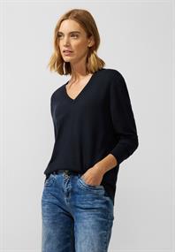 Feinstrick Pullover deep blue