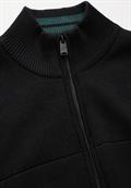 Feinstrickjacke mit Zipper black